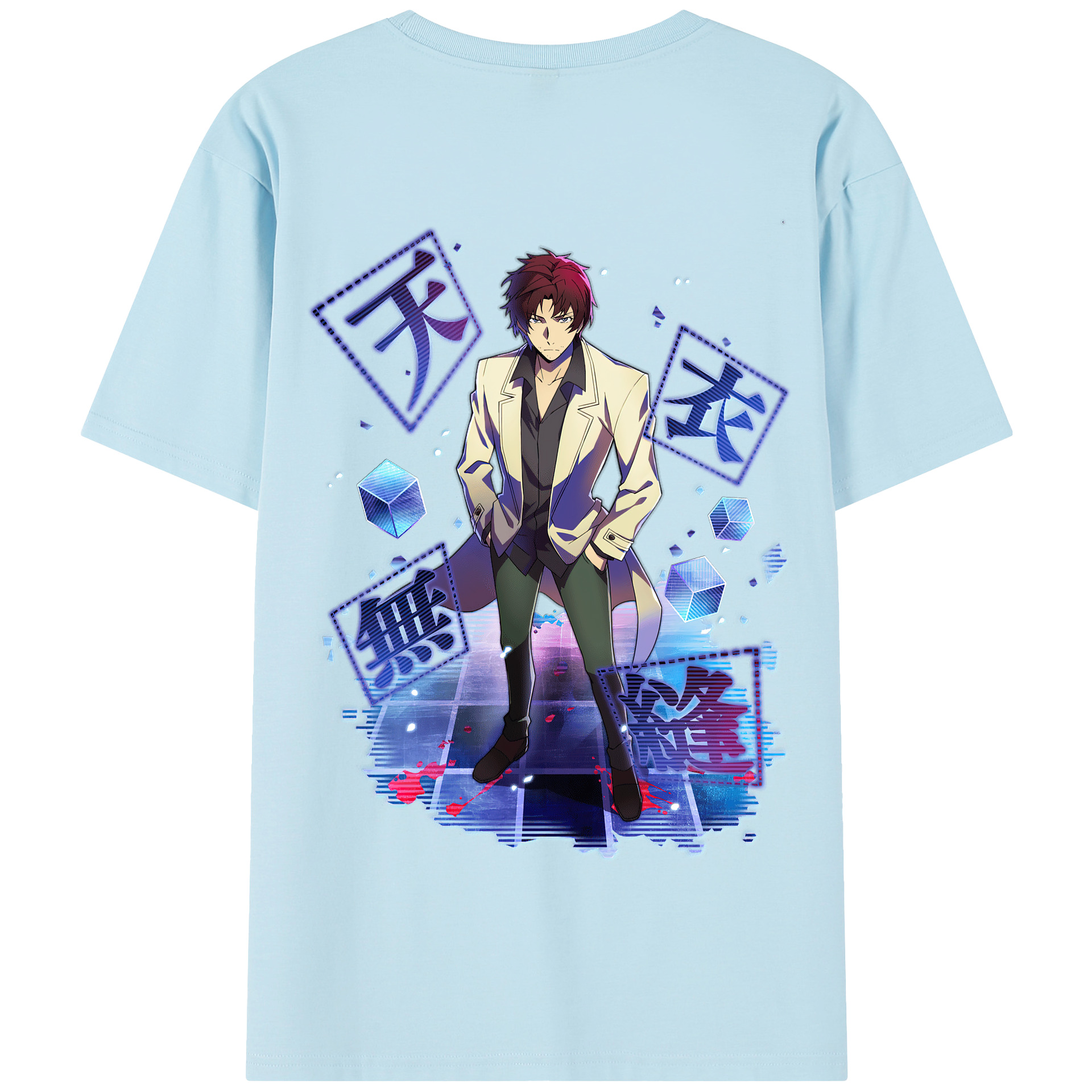 （画像用） 文豪ストレイドッグス Bungo Stray Dogs 綿100％半袖Tシャツ（背面プリント）